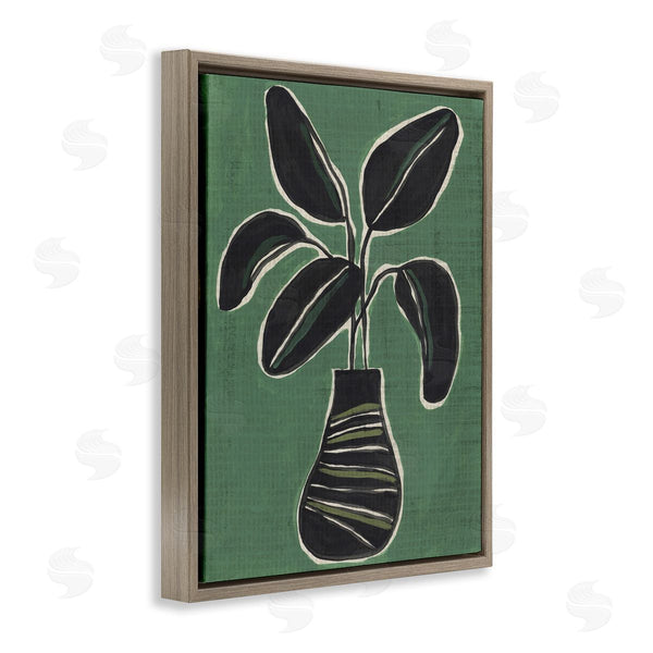 Stupell Industries June Erica Vess | House Plant On Green