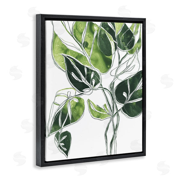 Stupell Industries June Erica Vess | Intricate Palm Vines Unique Green Leaves