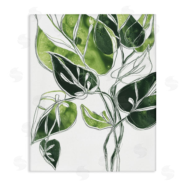 stupell industries June Erica Vess | Intricate Palm Vines Unique Green Leaves