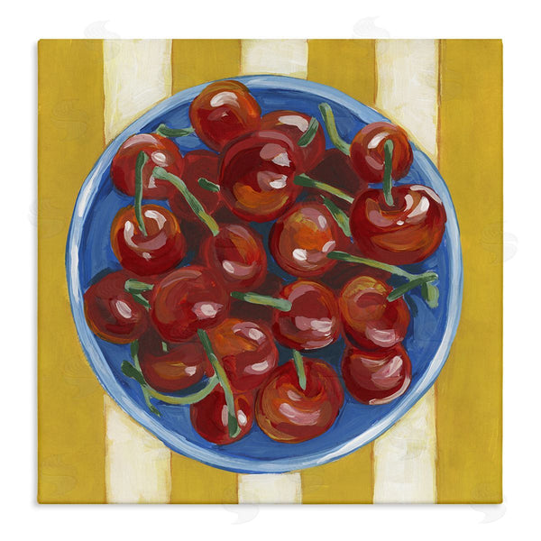 stupell industries June Erica Vess | Juicy Cherries on Stripes