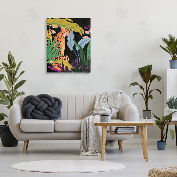 Stupell Industries June Erica Vess | Jungle Leaves & Cheetah Wall Art