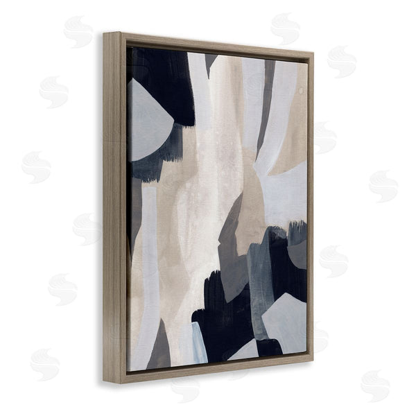 Stupell Industries June Erica Vess | Layered Organic Abstract Shapes Blue Beige