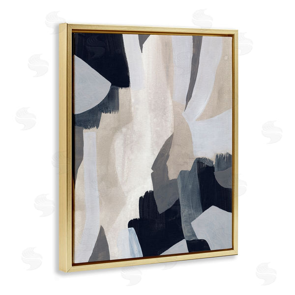 Stupell Industries June Erica Vess | Layered Organic Abstract Shapes Blue Beige