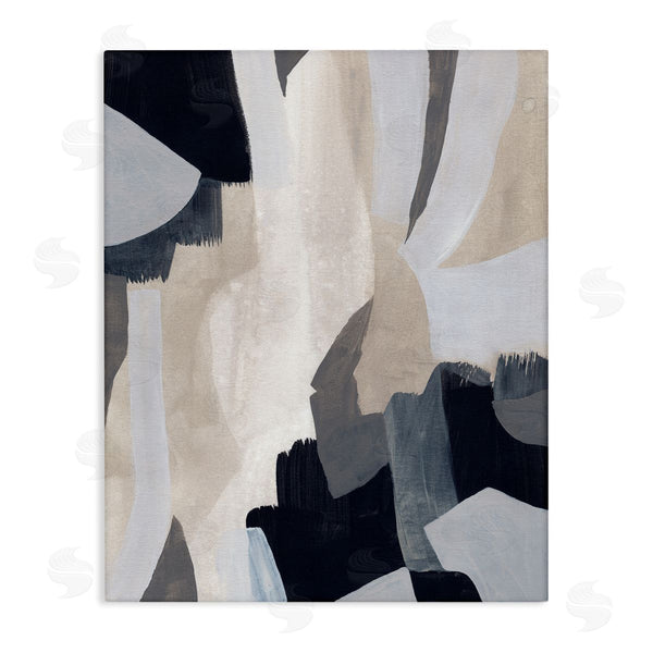 stupell industries June Erica Vess | Layered Organic Abstract Shapes Blue Beige