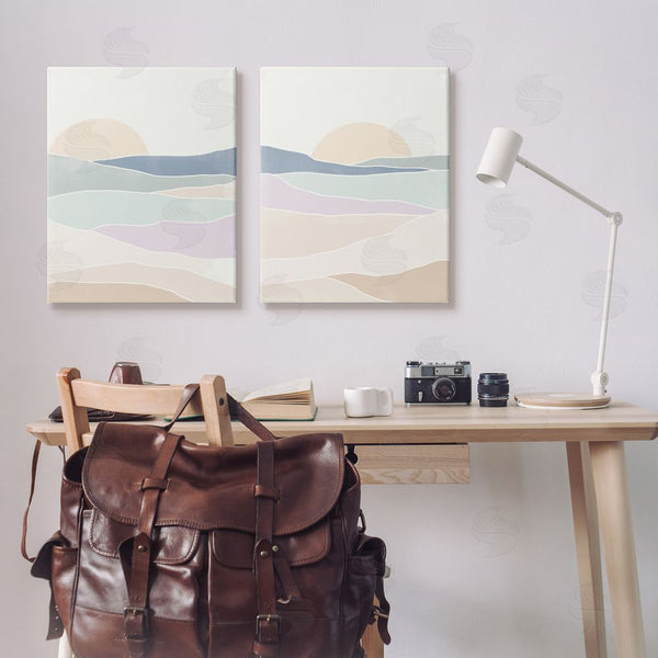 Stupell Industries June Erica Vess | Layered Sunrise Landscape Landforms Wall Art