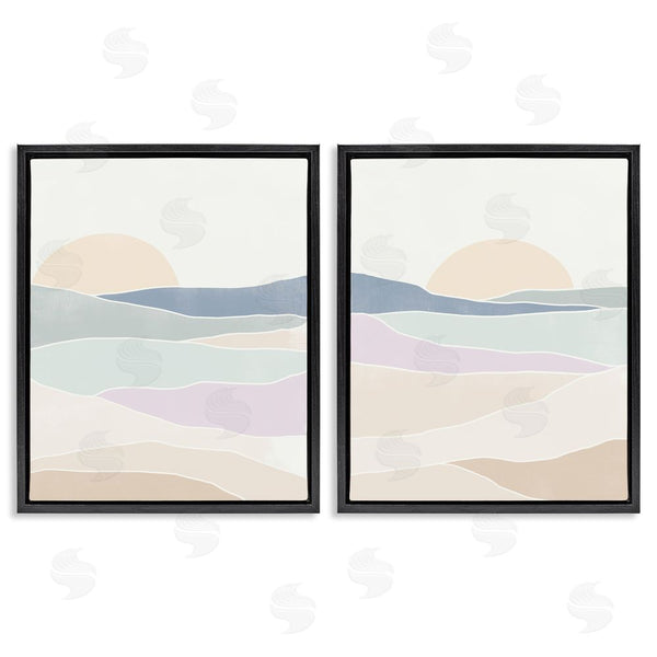 Stupell Industries June Erica Vess | Layered Sunrise Landscape Landforms Wall Art