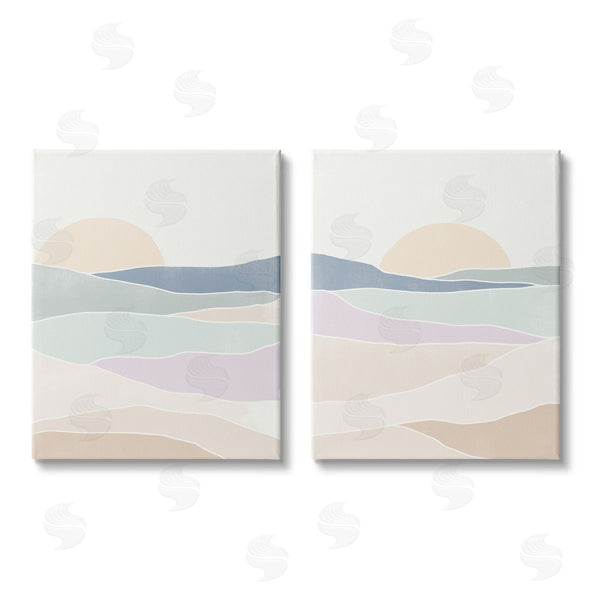 stupell industries June Erica Vess | Layered Sunrise Landscape Landforms Wall Art