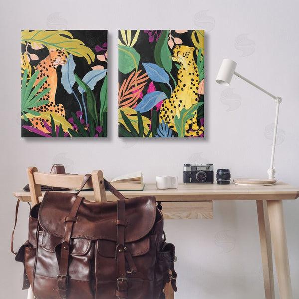 Stupell Industries June Erica Vess | Leopards & Tropical Leaves Wall Art