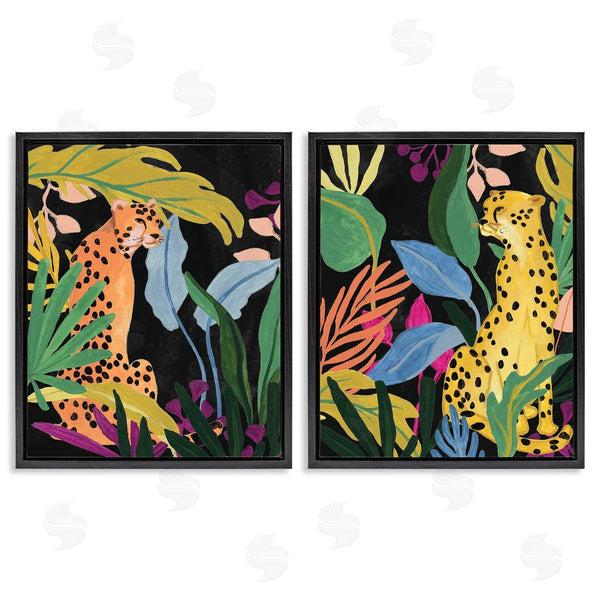 Stupell Industries June Erica Vess | Leopards & Tropical Leaves Wall Art
