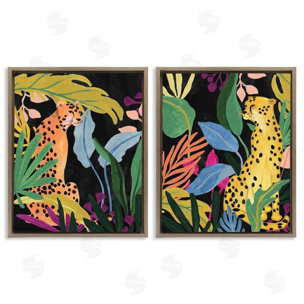 Stupell Industries June Erica Vess | Leopards & Tropical Leaves Wall Art