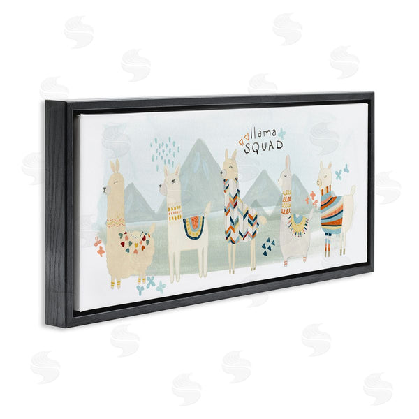 Stupell Industries June Erica Vess | Llama Squad Whimsical Patterns Wall Art