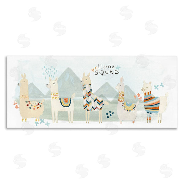 Stupell Industries June Erica Vess | Llama Squad Whimsical Patterns Wall Art