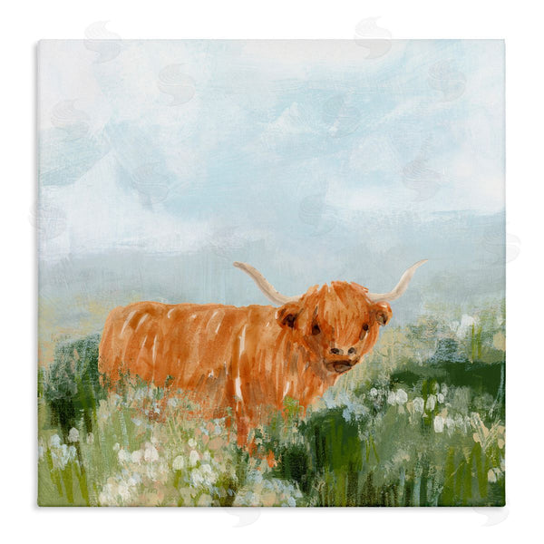 stupell industries June Erica Vess | Longhorn Cattle Country Field