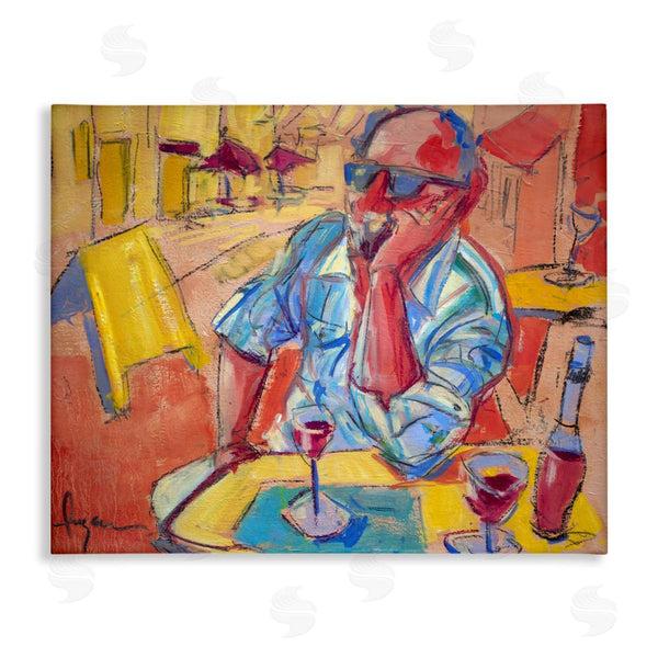 stupell industries June Erica Vess | Man with Wine Portrait Wall Art