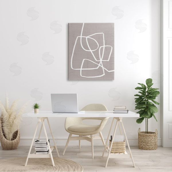 Stupell Industries June Erica Vess | Minimalist Abstract Line Scribble Modern Boho Composition Wall Art