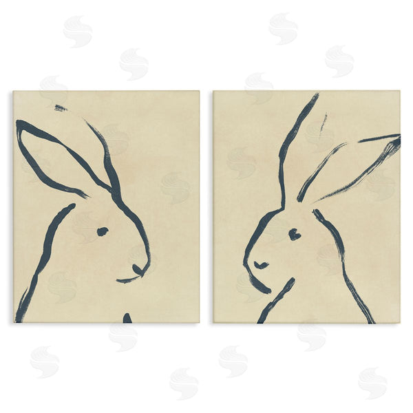 stupell industries June Erica Vess | Minimalist Rabbit Line Portrait Wall Art