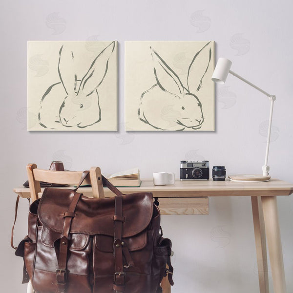 Stupell Industries June Erica Vess | Minimalist Resting Rabbit Line Drawing Wall Art