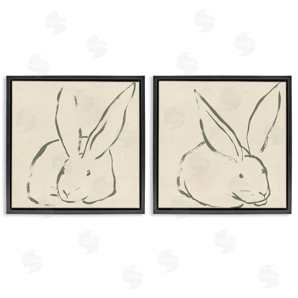 Stupell Industries June Erica Vess | Minimalist Resting Rabbit Line Drawing Wall Art