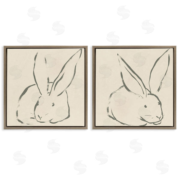 Stupell Industries June Erica Vess | Minimalist Resting Rabbit Line Drawing Wall Art