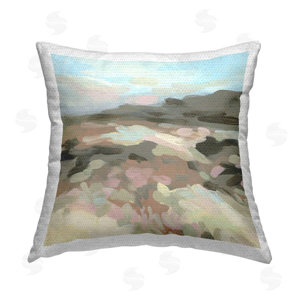 Stupell Industries June Erica Vess | Modern Brushed Landscape Printed Throw Pillow