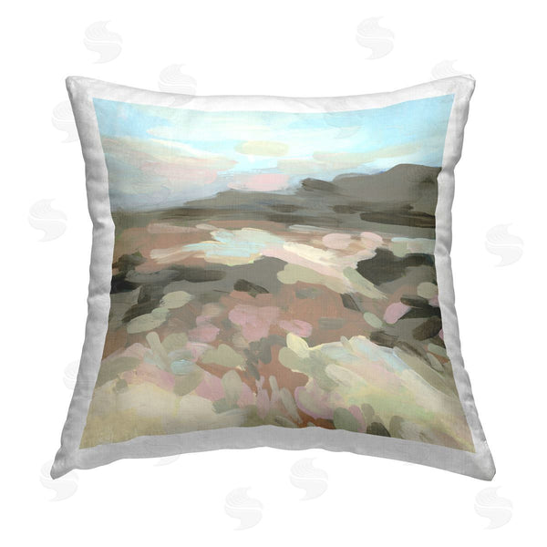 stupell industries June Erica Vess | Modern Brushed Landscape Printed Throw Pillow