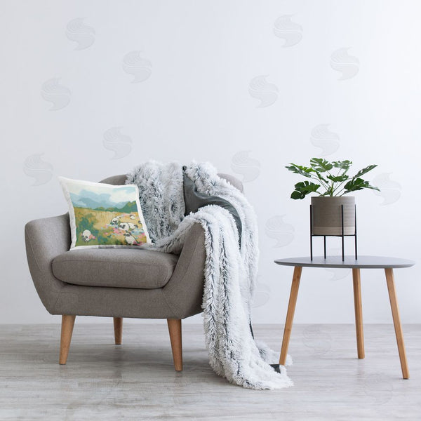 Stupell Industries June Erica Vess | Modern Country Sheep Printed Throw Pillow