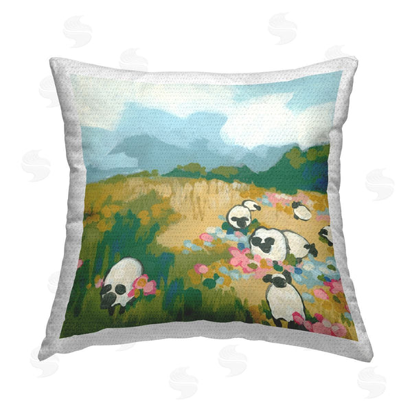Stupell Industries June Erica Vess | Modern Country Sheep Printed Throw Pillow