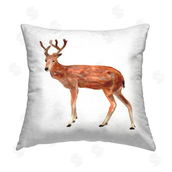 Stupell Industries June Erica Vess | Modern Deer Portrait Printed Throw Pillow