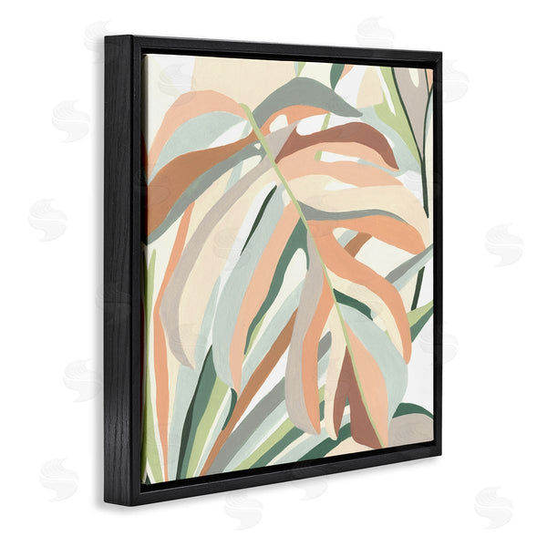 Stupell Industries June Erica Vess | Monstera Plant Leaf Soft Hues Wall Art