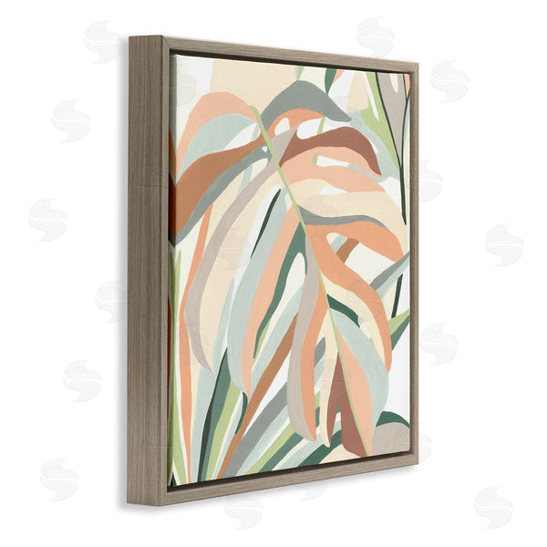 Stupell Industries June Erica Vess | Monstera Plant Leaf Soft Hues Wall Art