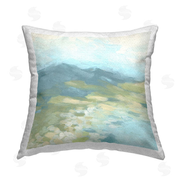 Stupell Industries June Erica Vess | Mountain & Lake Abstract Printed Throw Pillow