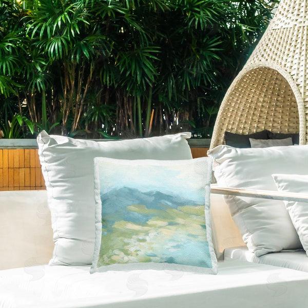 Stupell Industries June Erica Vess | Mountain & Lake Abstract Printed Throw Pillow