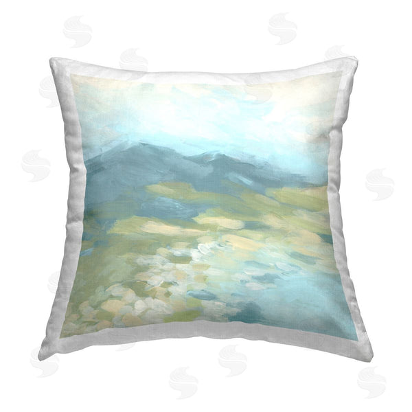 stupell industries June Erica Vess | Mountain & Lake Abstract Printed Throw Pillow