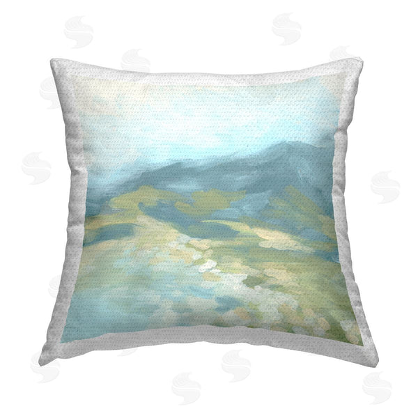 Stupell Industries June Erica Vess | Mountain Pond Abstract Printed Throw Pillow