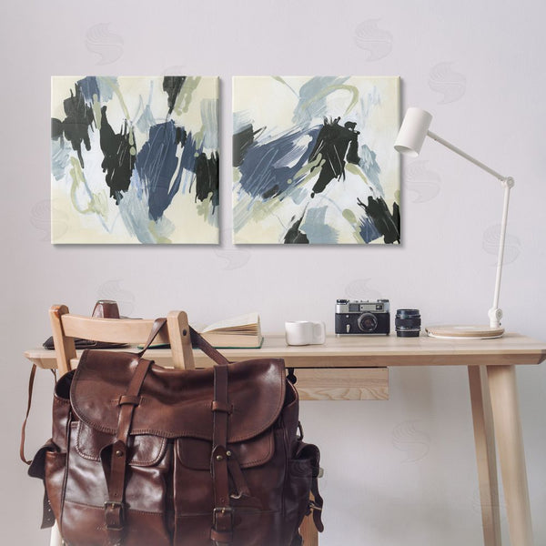 Stupell Industries June Erica Vess | Muted Blue Green Abstract Patches Wall Art