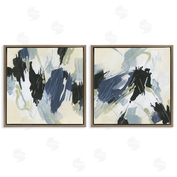 Stupell Industries June Erica Vess | Muted Blue Green Abstract Patches Wall Art