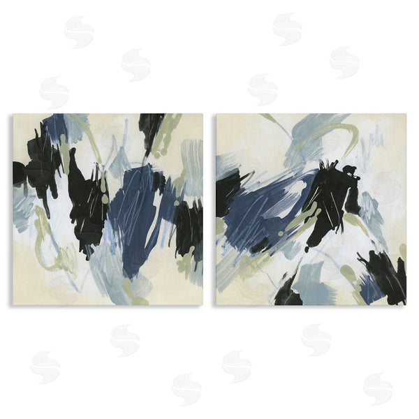 stupell industries June Erica Vess | Muted Blue Green Abstract Patches Wall Art