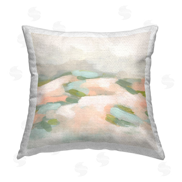 Stupell Industries June Erica Vess | Muted Landscape Abstraction Printed Throw Pillow