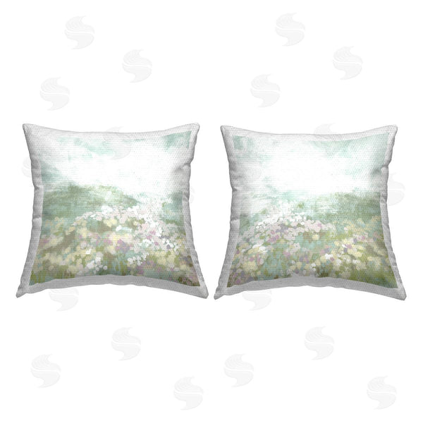 Stupell Industries June Erica Vess | Muted Pastel Flower Field Printed Throw Pillow Set
