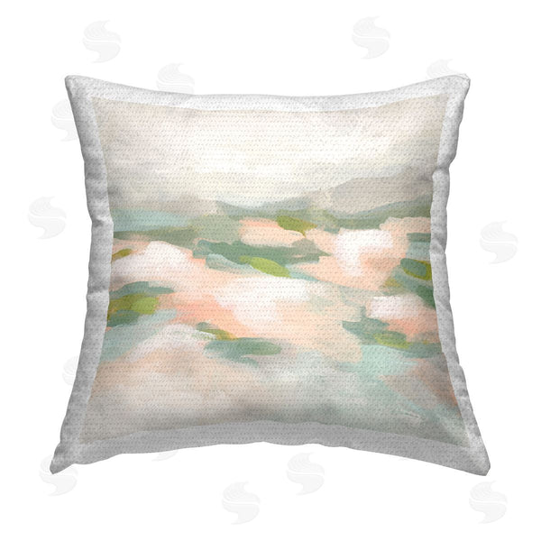 Stupell Industries June Erica Vess | Muted Pink Landscape Printed Throw Pillow
