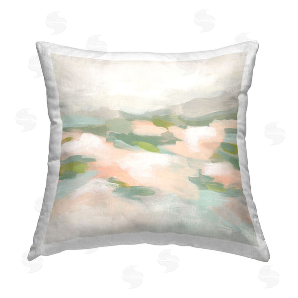 stupell industries June Erica Vess | Muted Pink Landscape Printed Throw Pillow