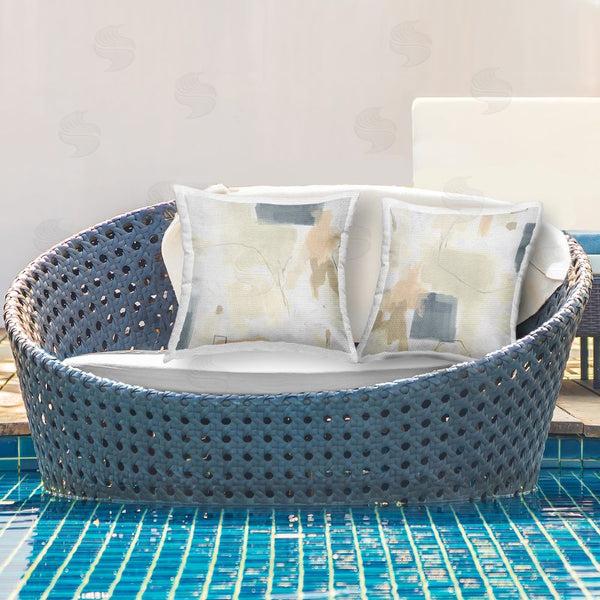 Stupell Industries June Erica Vess | Muted Plaster Line Throw Pillow