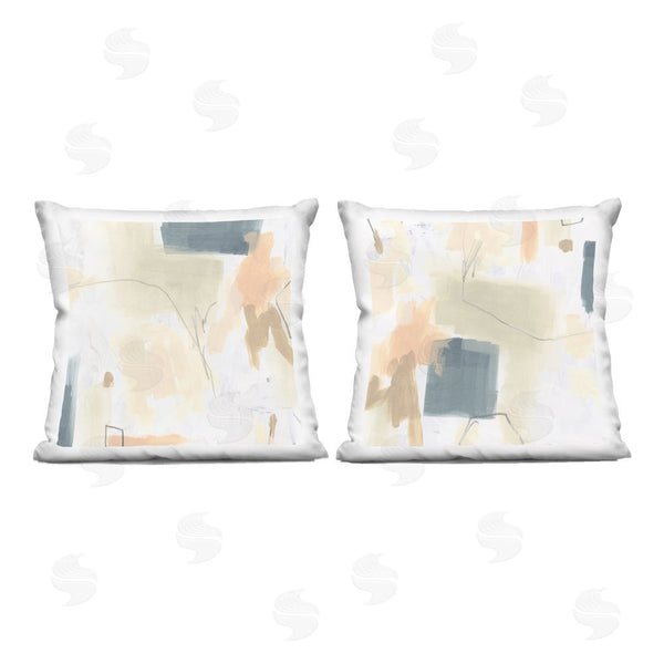 stupell industries June Erica Vess | Muted Plaster Line Throw Pillow