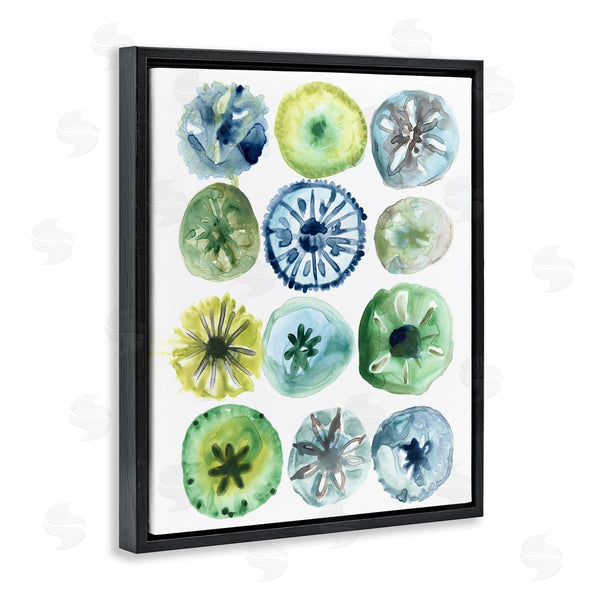 Stupell Industries June Erica Vess | Nautical Sea Urchin Abstract Assortment Blue Green Yellow Wall Art