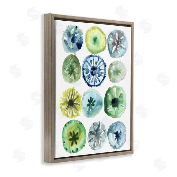 Stupell Industries June Erica Vess | Nautical Sea Urchin Abstract Assortment Blue Green Yellow Wall Art
