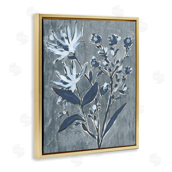 Stupell Industries June Erica Vess | Navy Blue Flowers