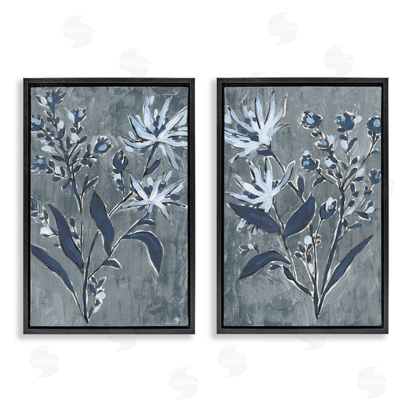 Stupell Industries June Erica Vess | Navy Flower Sprigs