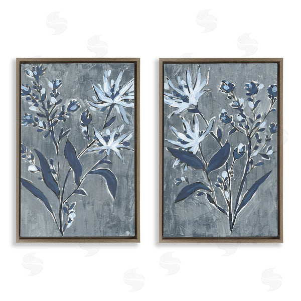 Stupell Industries June Erica Vess | Navy Flower Sprigs