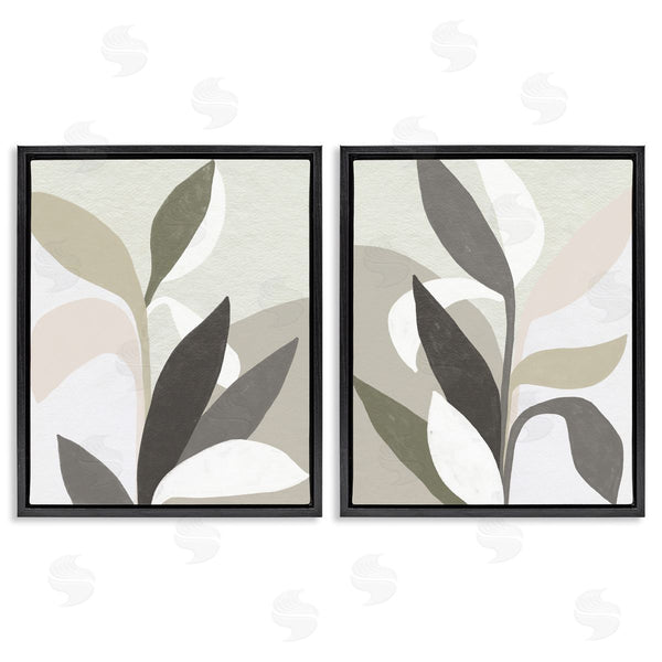 Stupell Industries June Erica Vess | Neutral Leaf Shapes