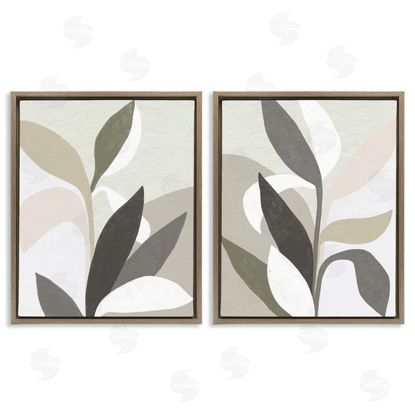 Stupell Industries June Erica Vess | Neutral Leaf Shapes